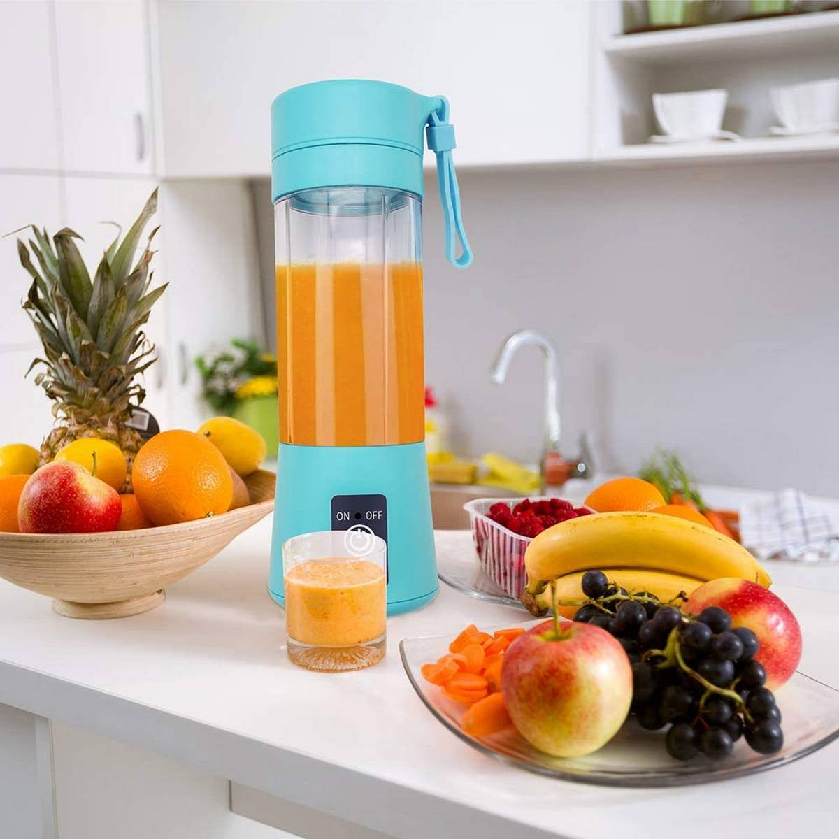 Portable Powerful 6 Blades USB Rechargeable Juicer/Blender Smart Juicer